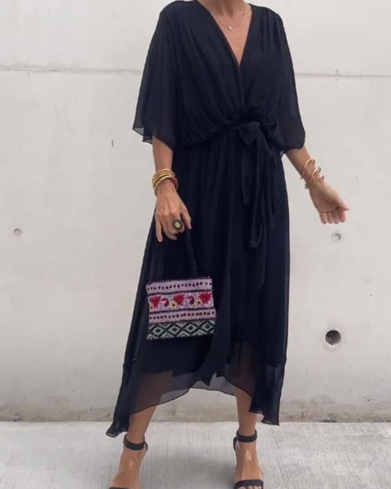 CRISTI - FLIESSENDES KREUZKLEID