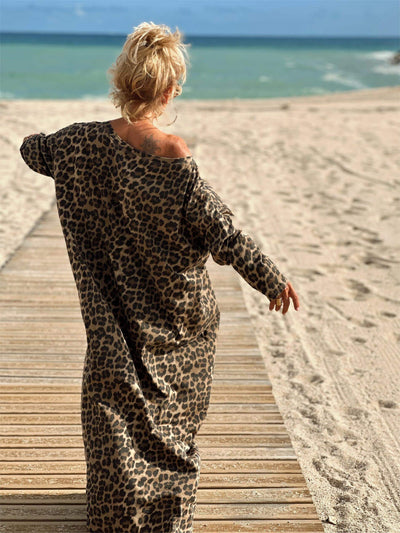Kamel Leopard Übergroße Jurk