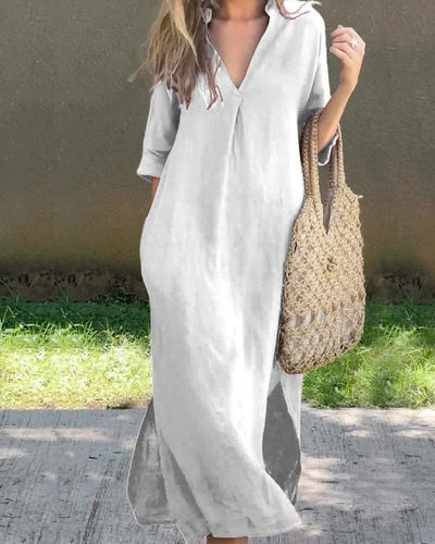 SIMBA - LEINENKLEID MIT TASCHEN