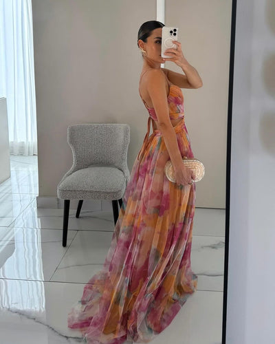 Alina | Maxikleid Elegant mit Blumen