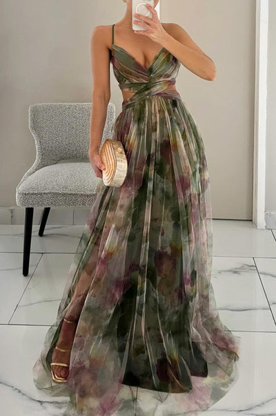 Alina | Maxikleid Elegant mit Blumen