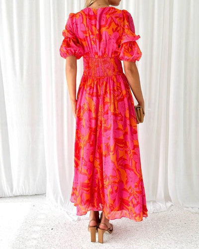 Lavinia™ | Rosafarbenes Maxikleid