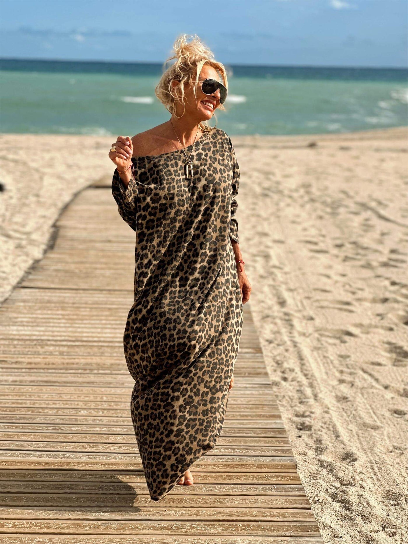 Kamel Leopard Übergroße Jurk