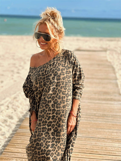 Kamel Leopard Übergroße Jurk