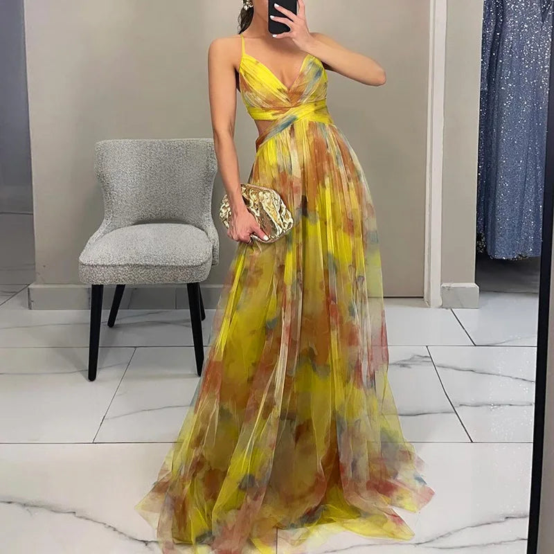 Alina | Maxikleid Elegant mit Blumen