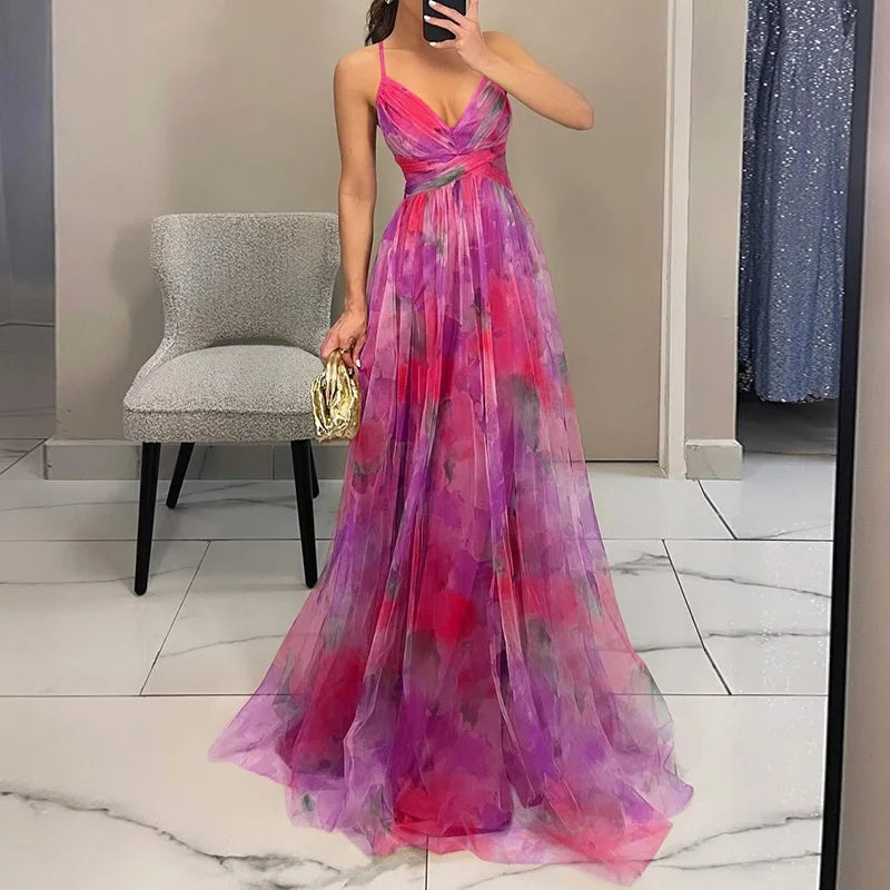 Alina | Maxikleid Elegant mit Blumen