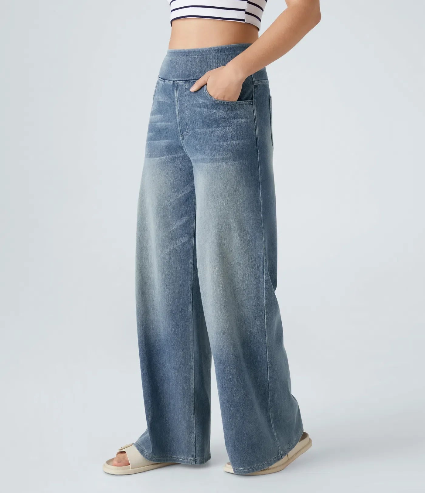 Eva | Elastische Hose mit hoher Taille