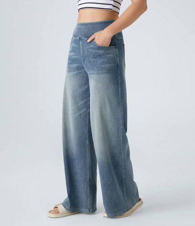 Eva | Elastische Hose mit hoher Taille