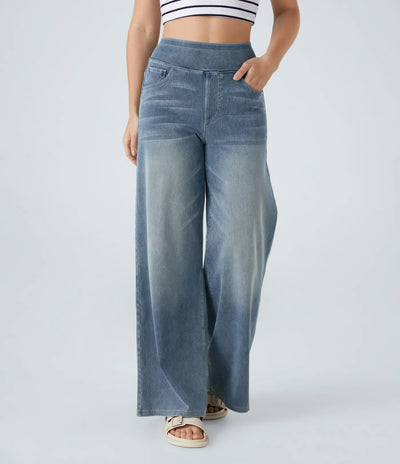 Eva | Elastische Hose mit hoher Taille