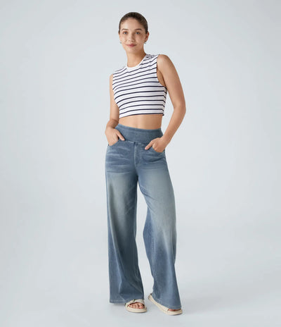 Eva | Elastische Hose mit hoher Taille