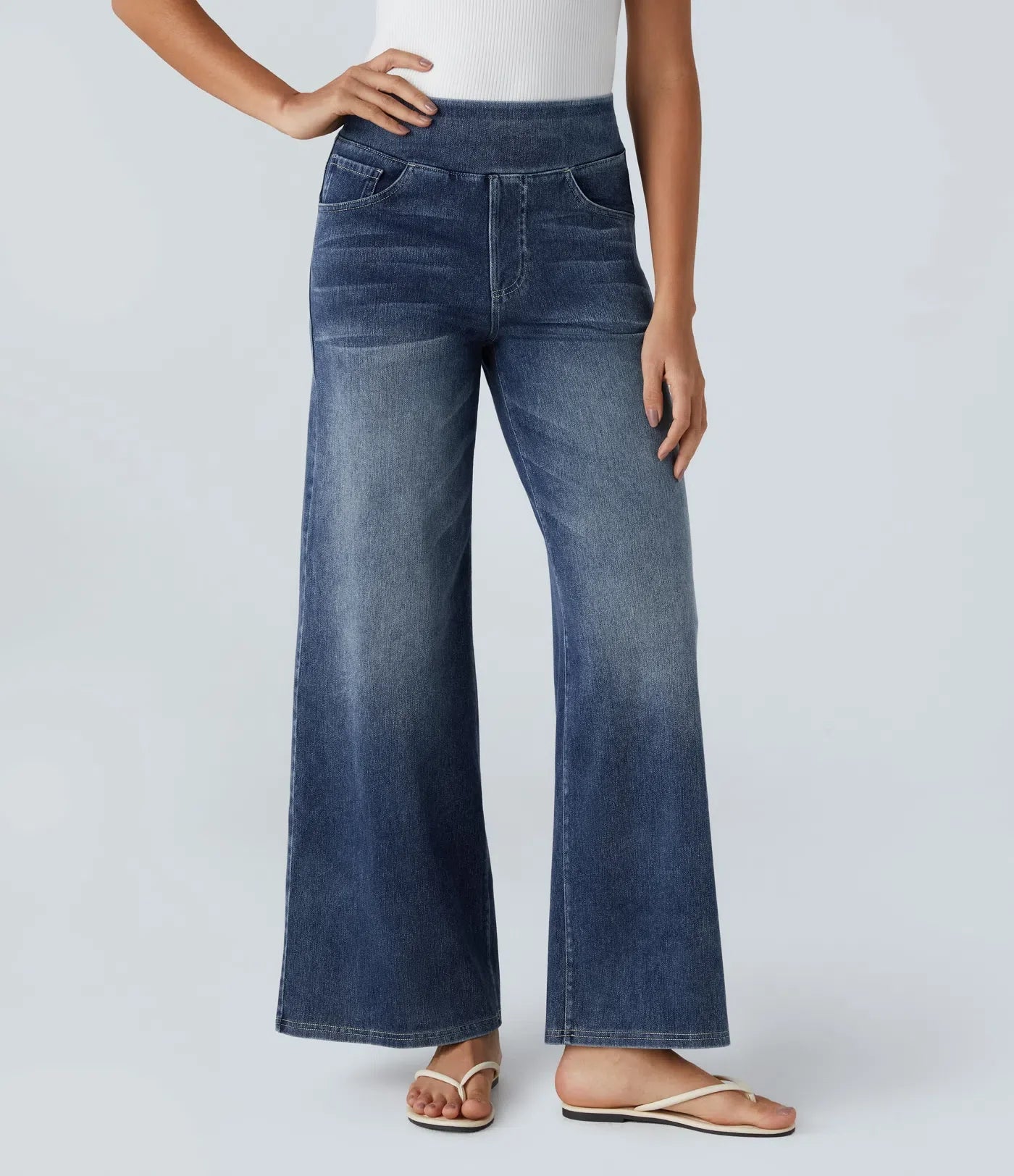 Eva | Elastische Hose mit hoher Taille