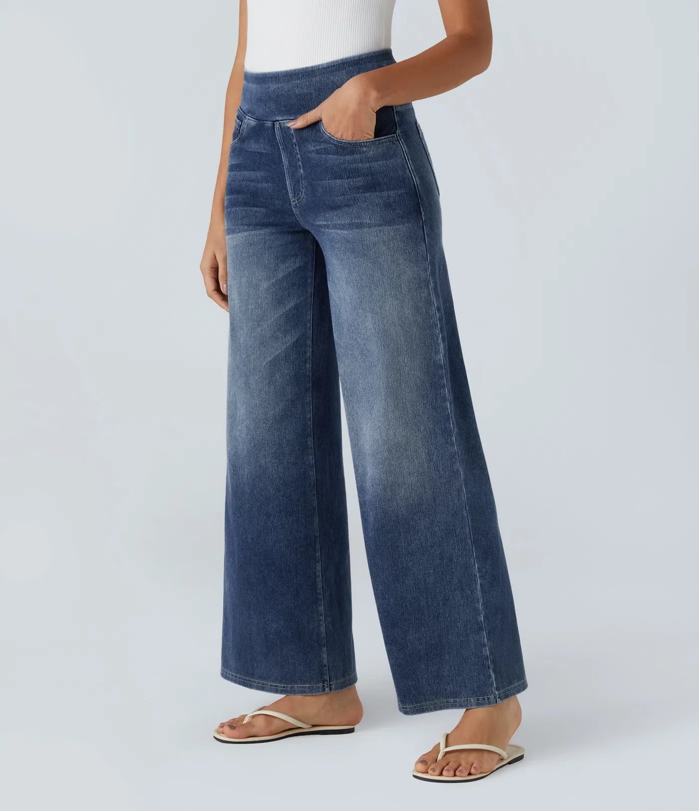 Eva | Elastische Hose mit hoher Taille