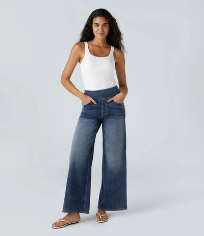 Eva | Elastische Hose mit hoher Taille